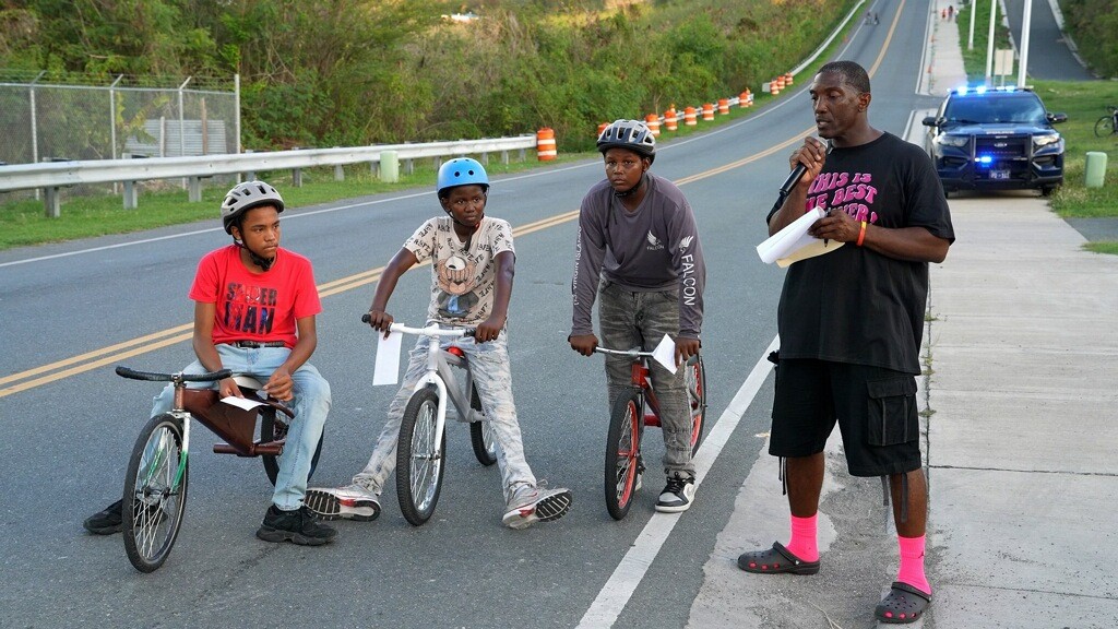 Young winners of VIPD’s fifth annual Bike Coasting Competition on St. Croix